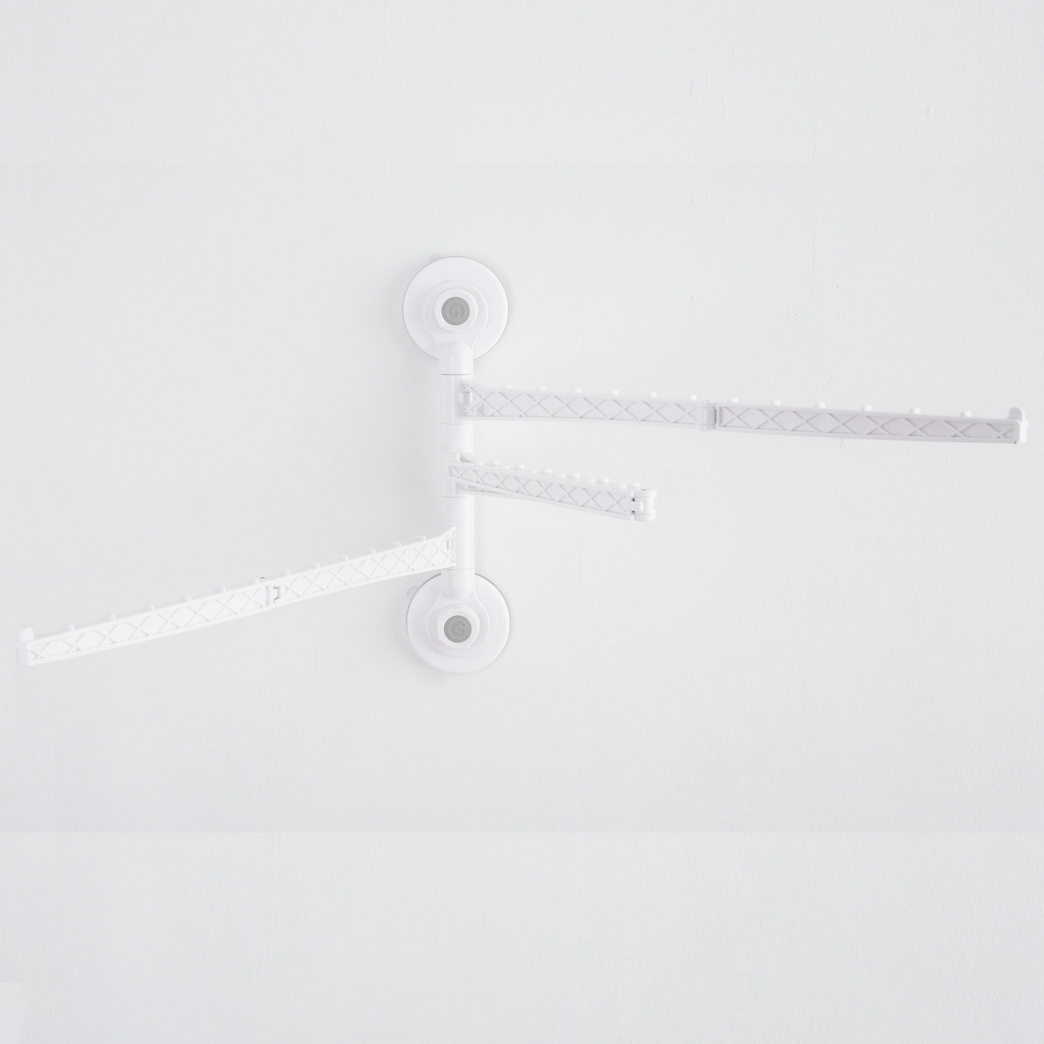 韩国进口创意挂钩-Glaster无痕防水强力吸盘3层挂钩(6KG)