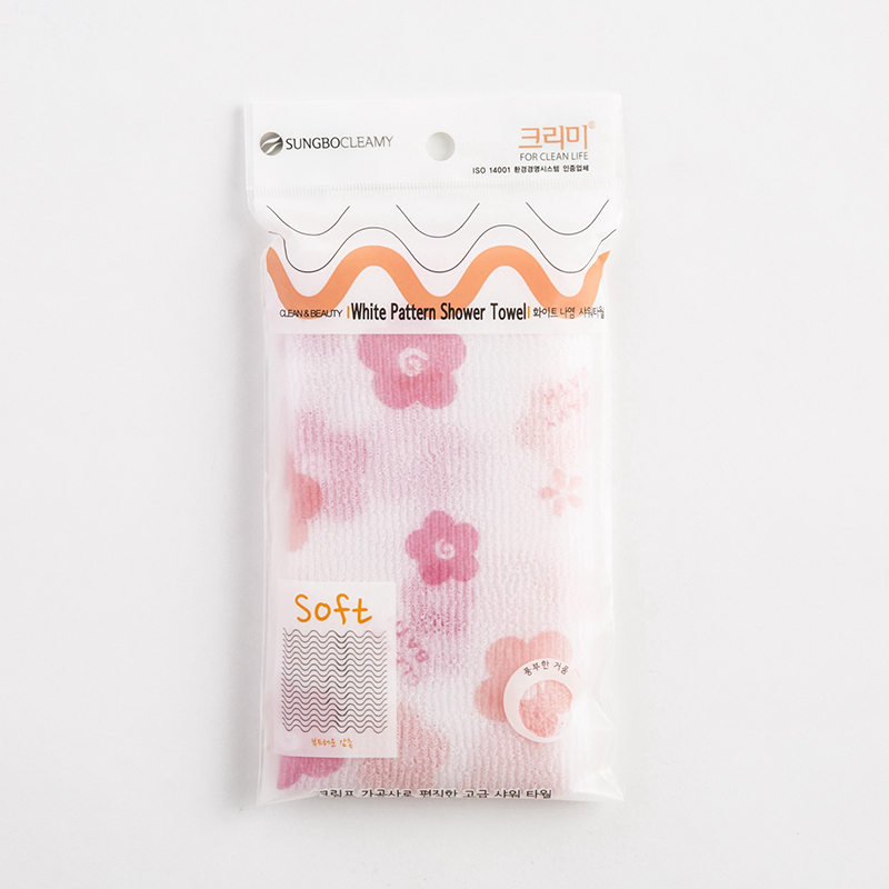 韩国进口搓背澡巾-SungboCleamy神奇去角质起泡搓澡巾梅花纹