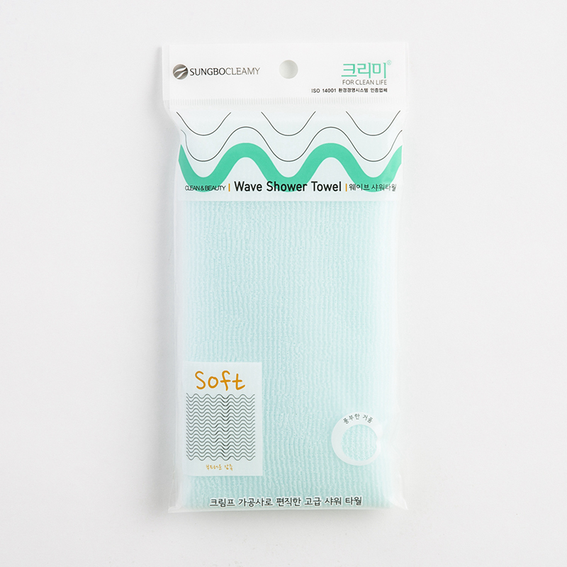 韩国进口宝宝洗澡毛巾-SungboCleamy神奇去角质起泡搓澡巾纯色