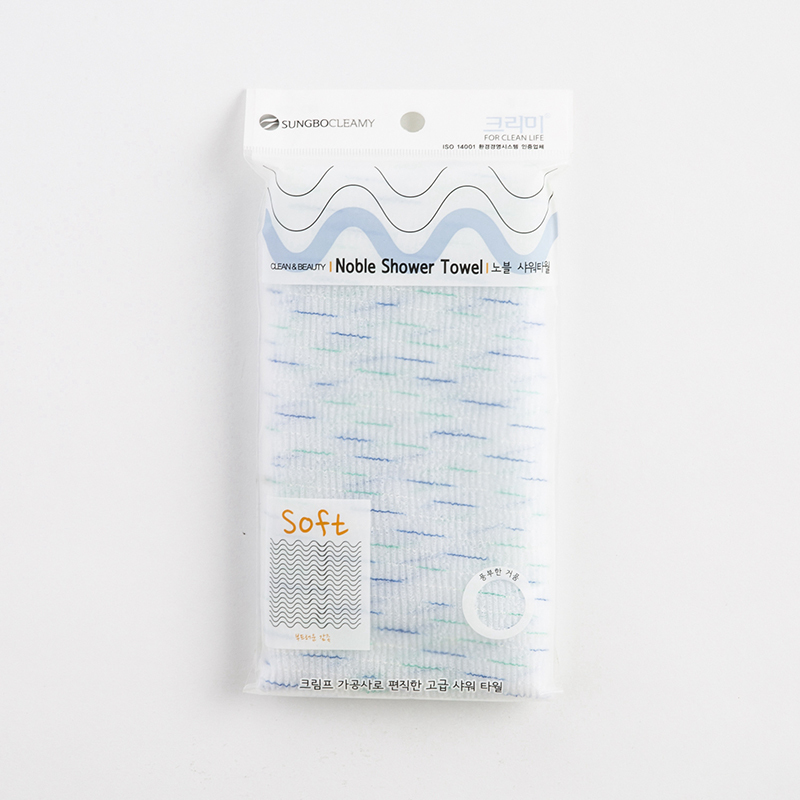 韩国进口澡巾-SungboCleamy神奇去角质起泡搓澡巾条纹款