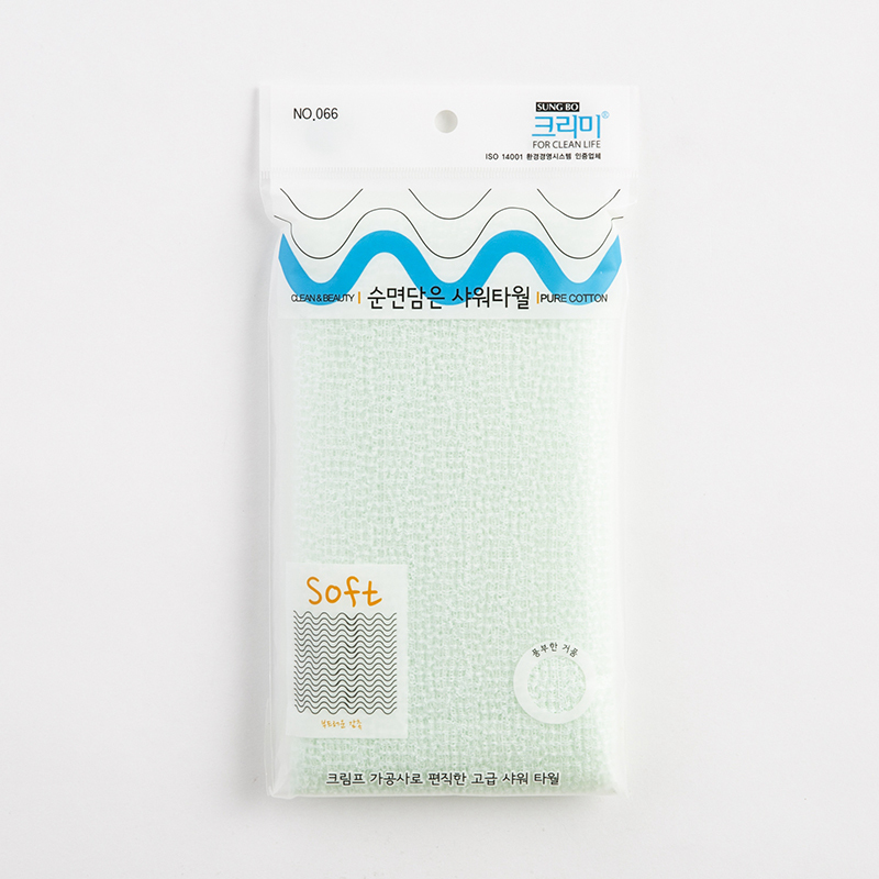 韩国进口纯棉澡巾-SungboCleamy神奇去角质起泡搓澡巾—纯色