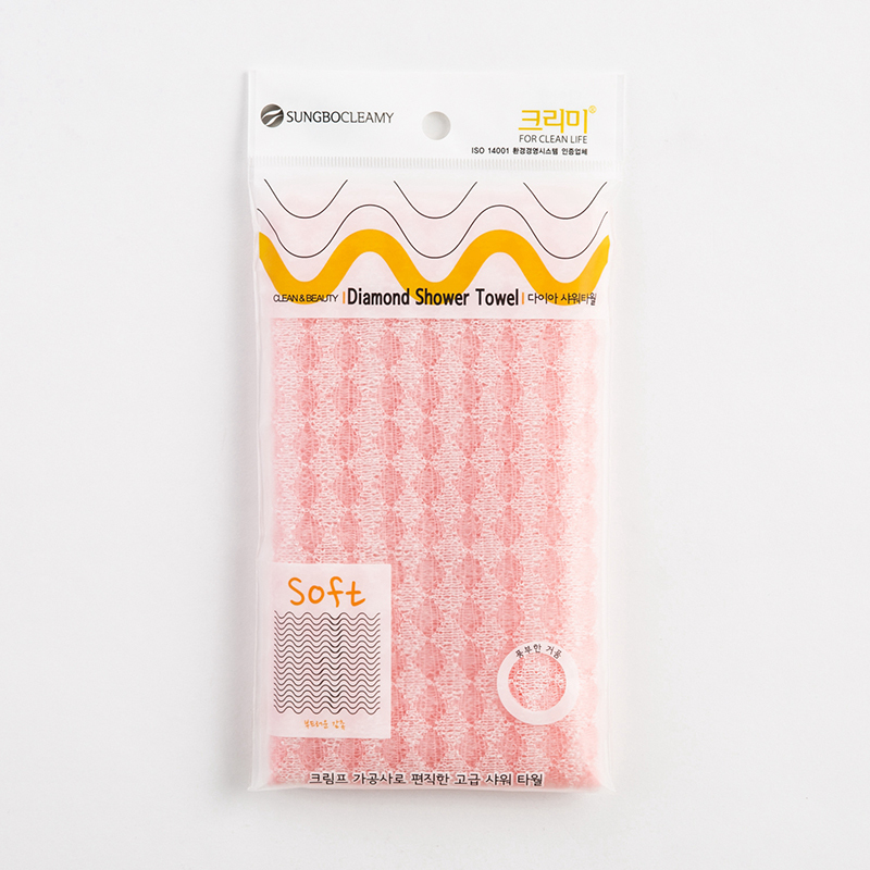 韩国进口好用的搓澡巾-SungboCleamy神奇去角质起泡搓澡巾钻石纹