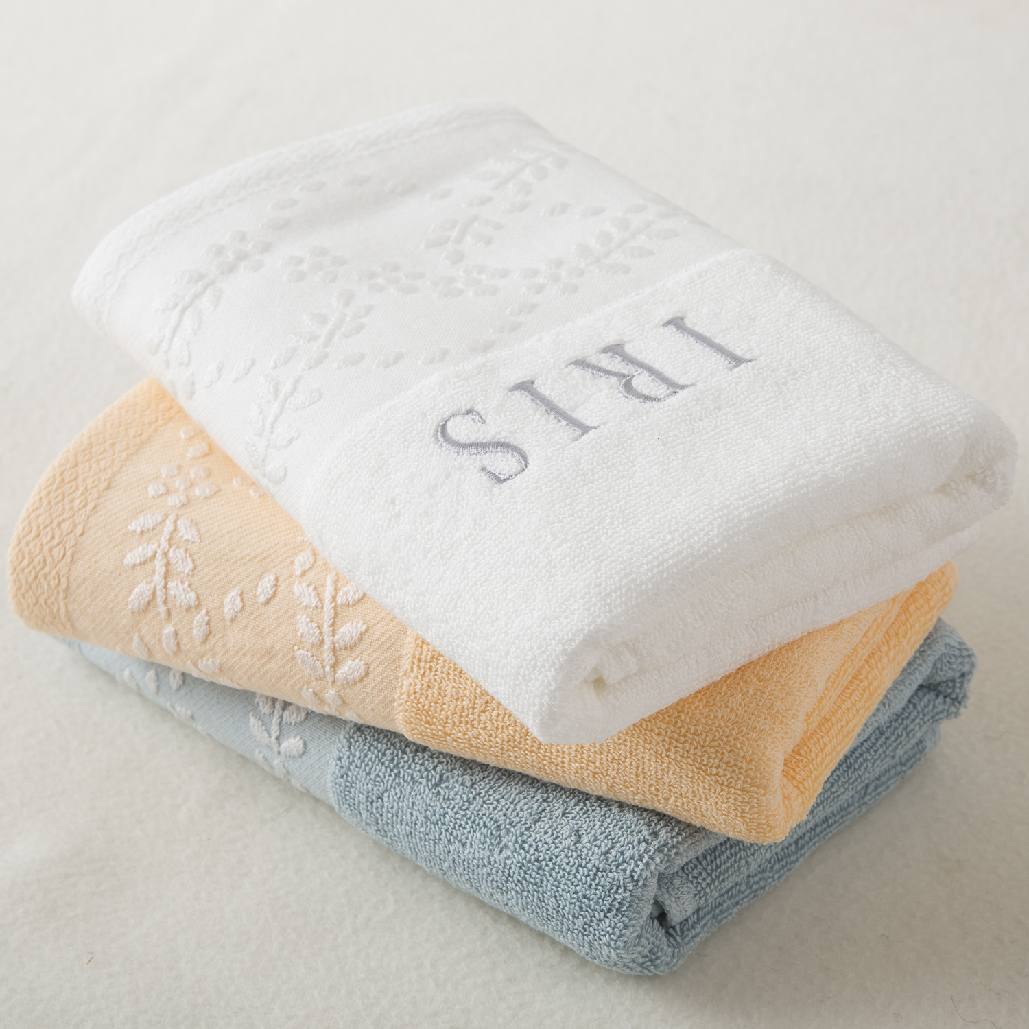 韩国进口毛巾礼盒套装-IRIS雪花系列纯棉毛巾