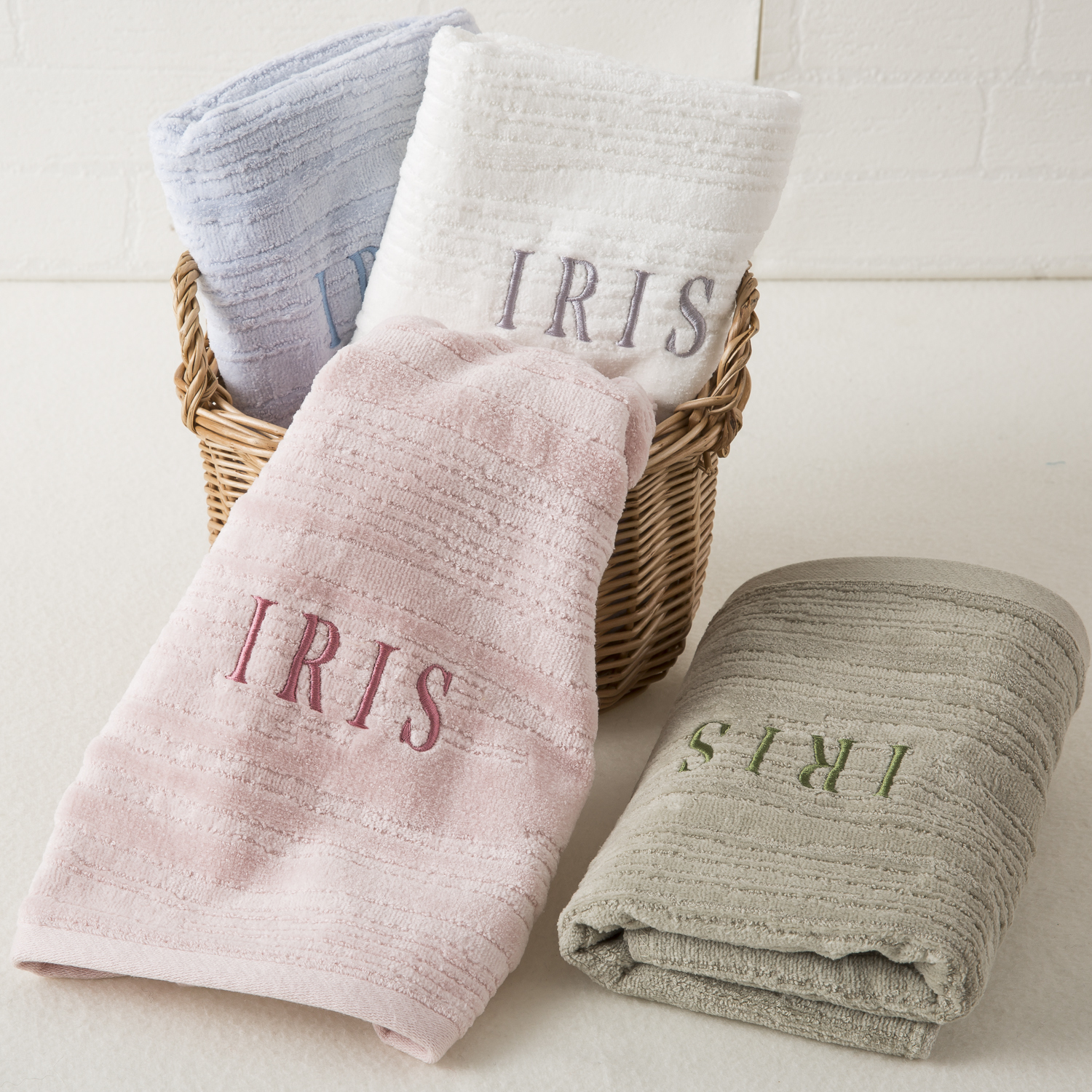 韩国进口条纹毛巾-IRIS白云柔棉系列毛巾