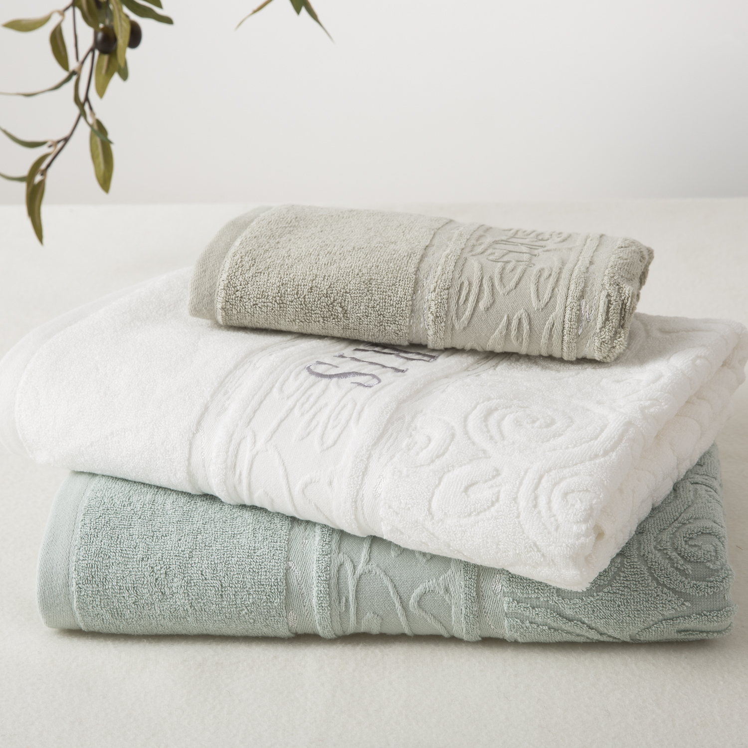 韩国进口纯棉纱布浴巾-IRIS迷迭香系列纯棉浴巾