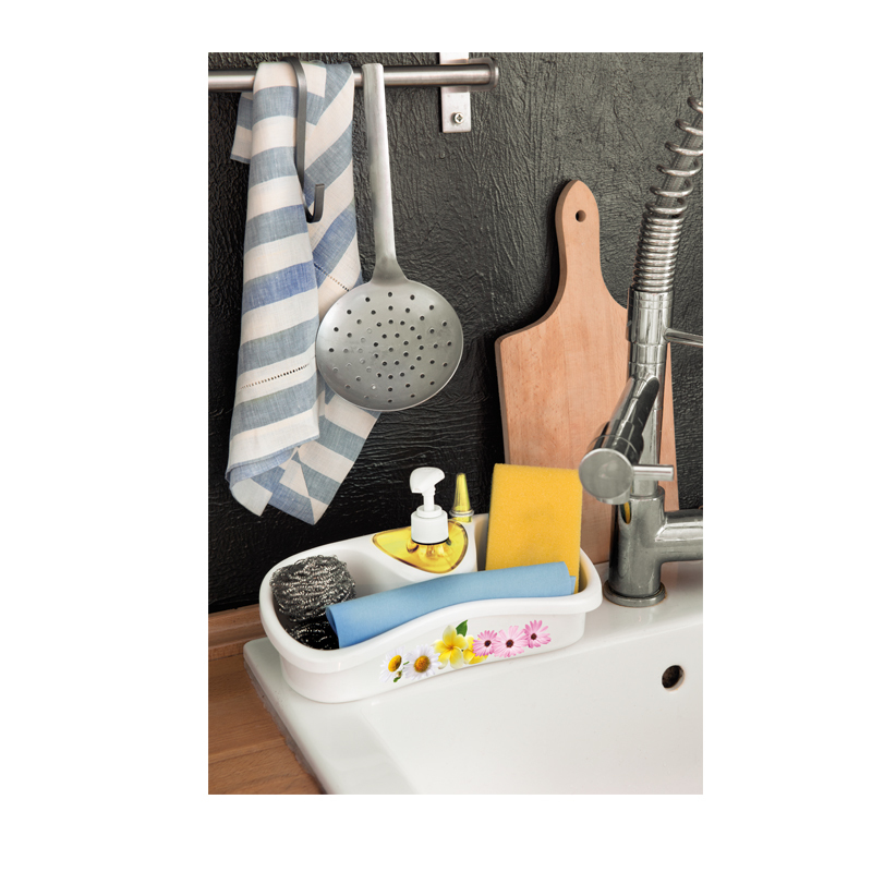 意大利进口清洁用品收纳盒-SNIPS创意百洁布收纳盒（带洗洁精分装瓶）