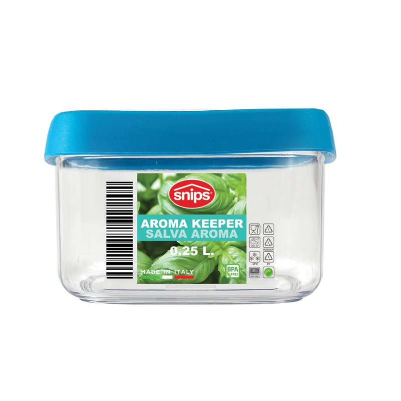 意大利原装进口pc保鲜盒-SNIPS豆类/果蔬/药草/香料保鲜盒0.25L