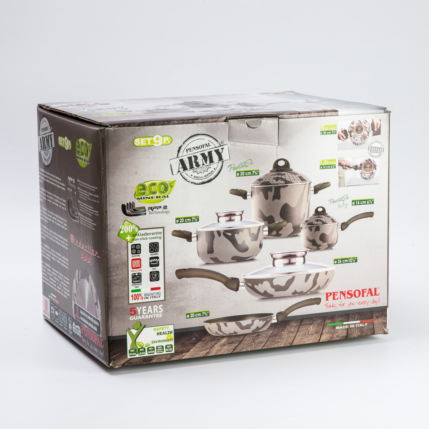 意大利进口厨房锅具套装-pensofal9件套礼盒