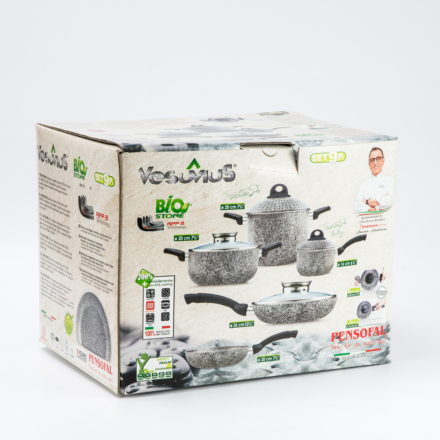 意大利进口锅具套装组合-pensofal9件套礼盒
