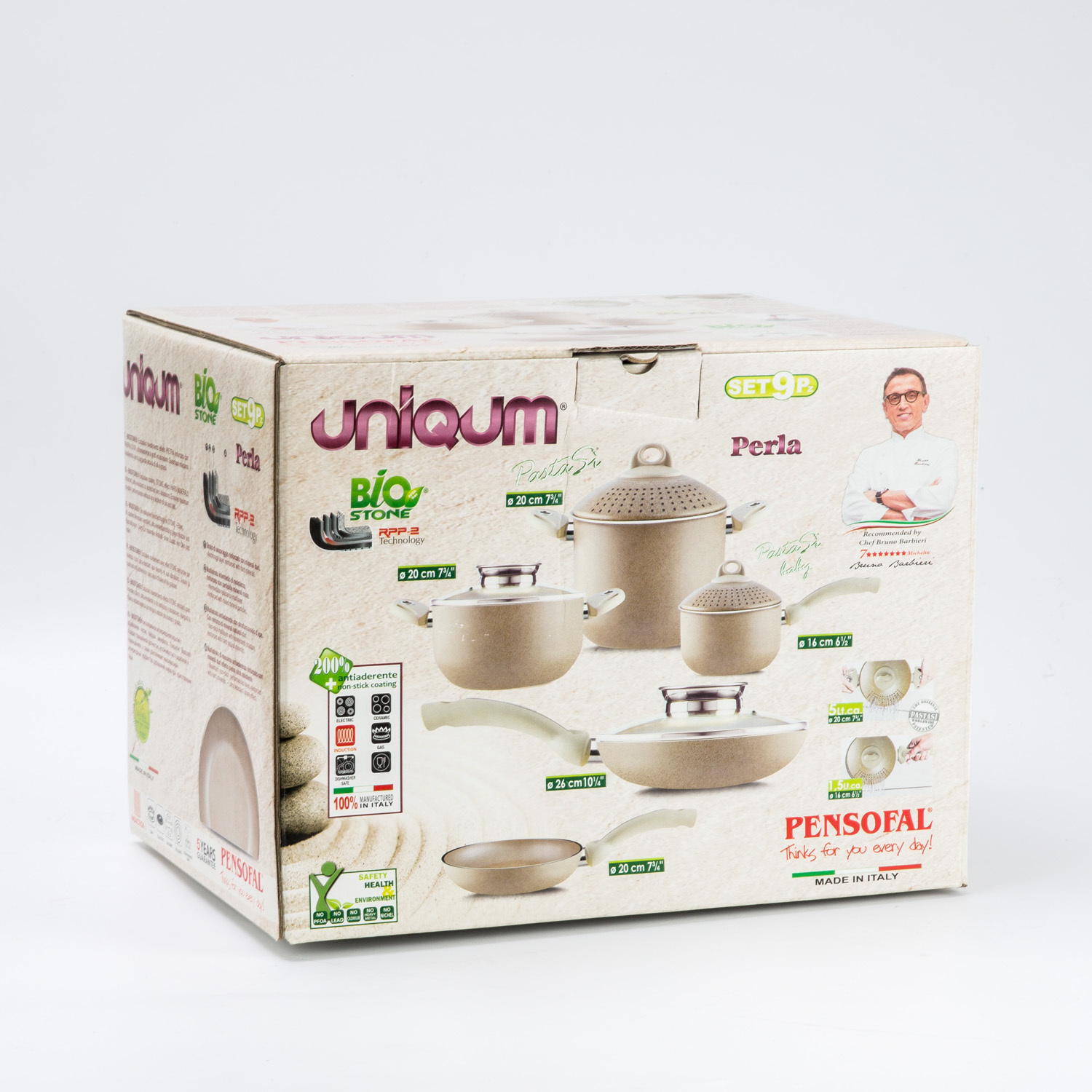 意大利进口不粘锅套装-pensofal礼盒九件套