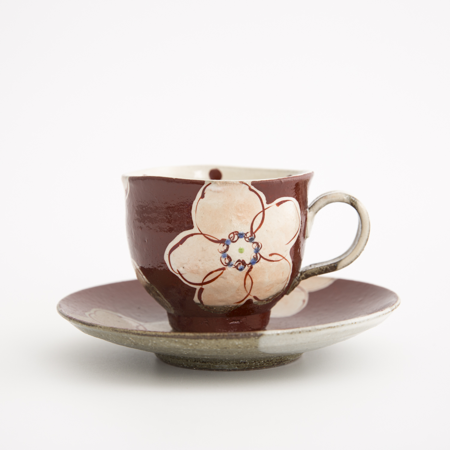 日本进口定制咖啡杯-虚空藏窑浪漫樱花系列九谷烧手工咖啡杯