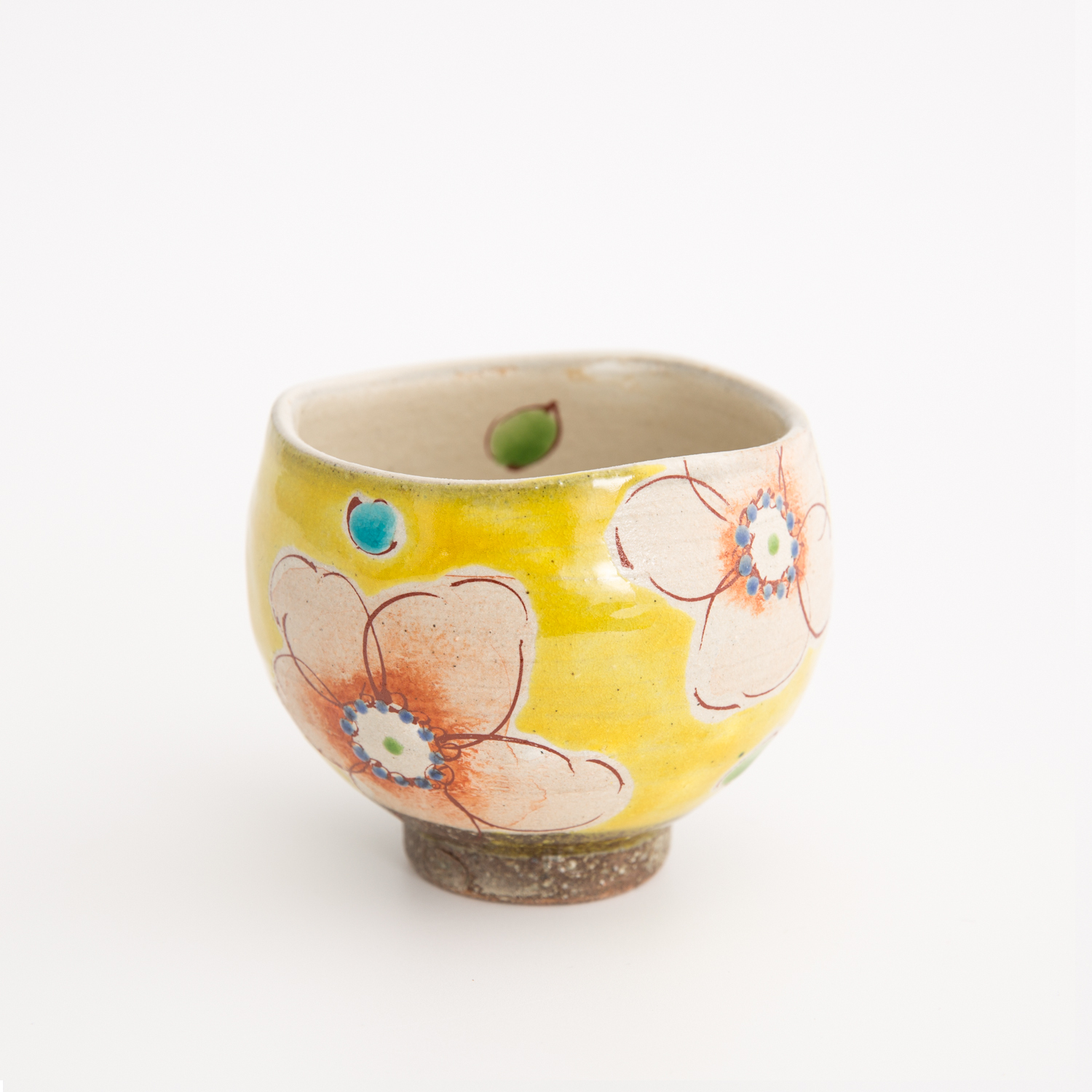 日本进口手工创意杯-虚空藏窑URARA花语系列九谷烧手工杯 - 手工创意杯