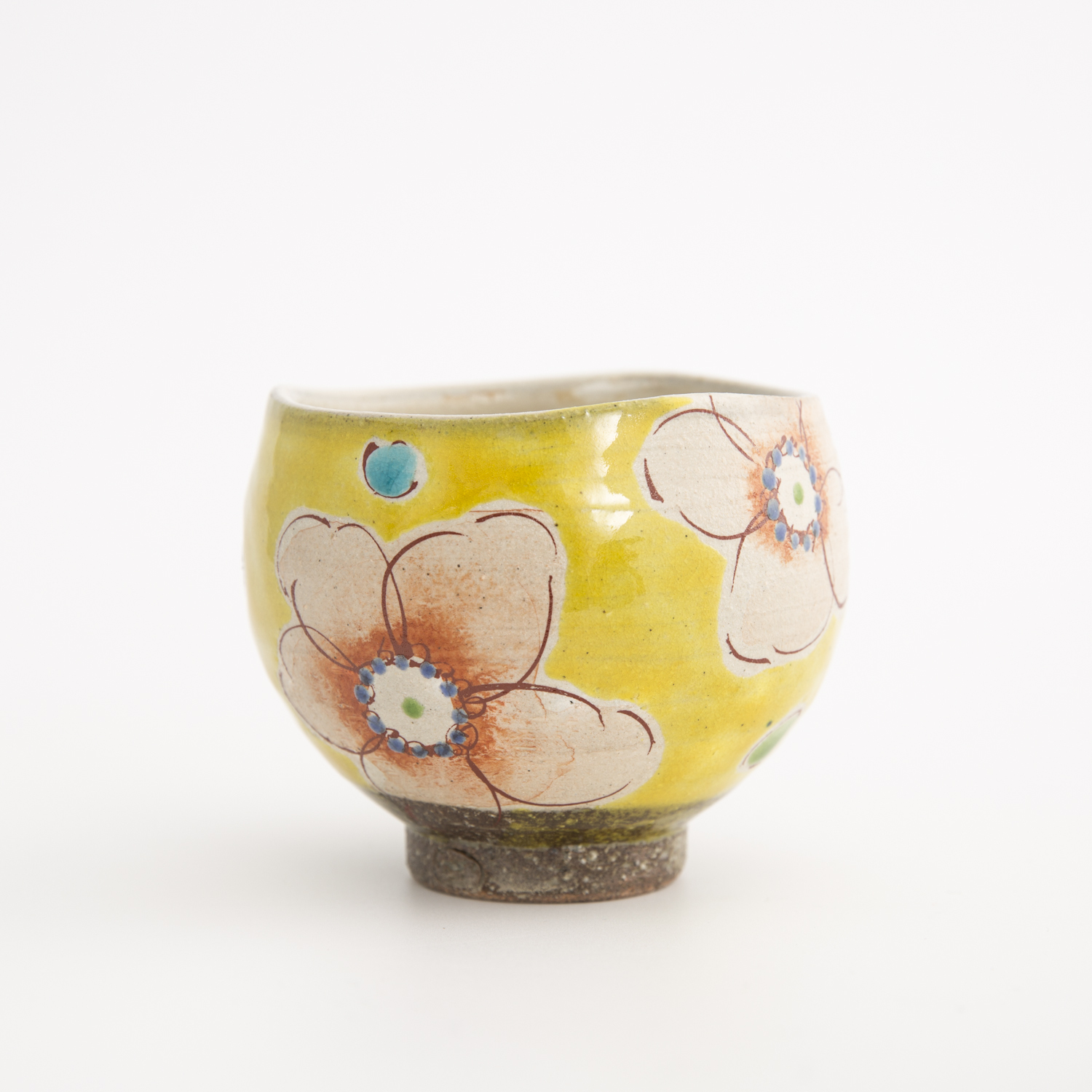 日本进口手工创意杯-虚空藏窑URARA花语系列九谷烧手工杯