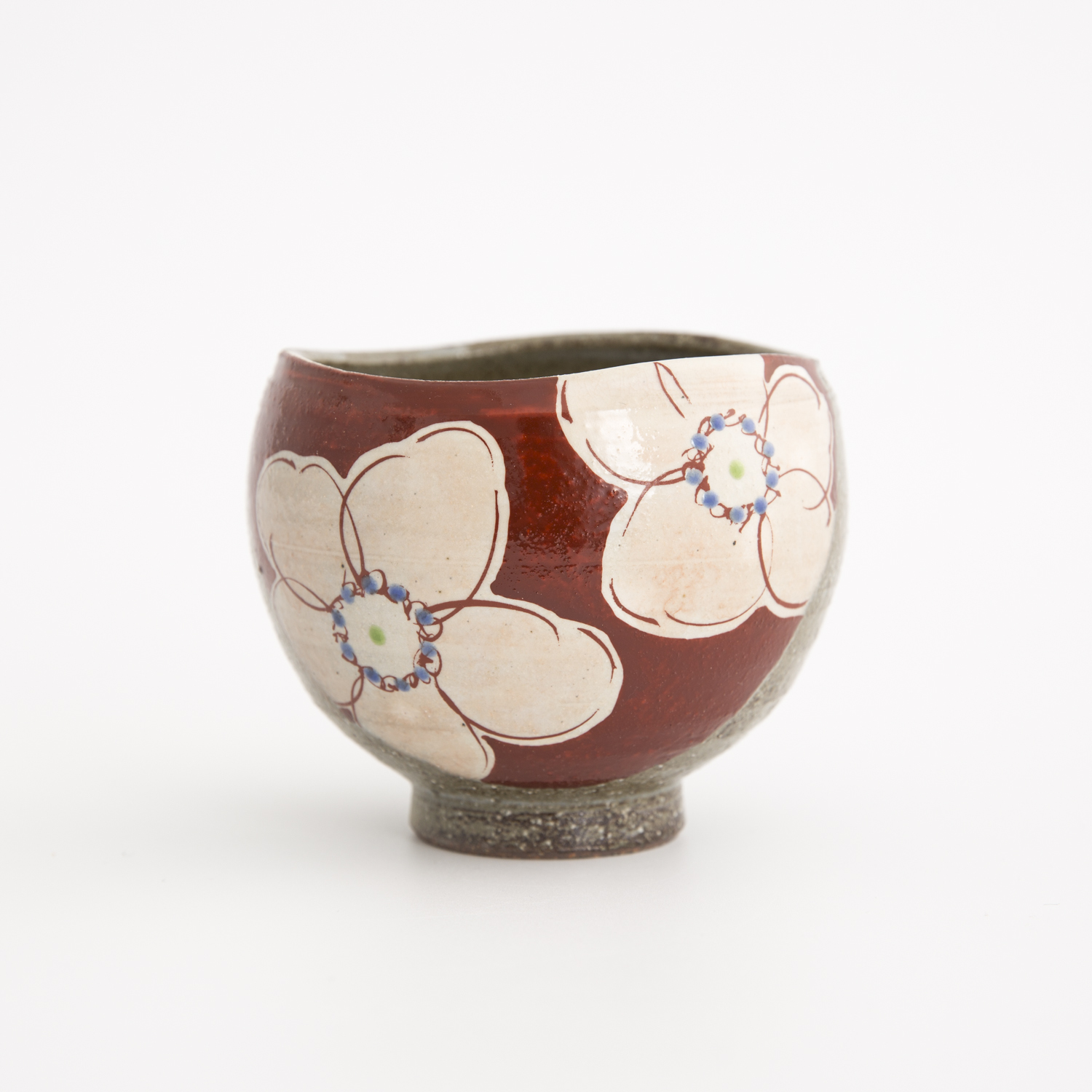 日本进口陶瓷手工杯-虚空藏窑URARA花语系列九谷烧手工杯