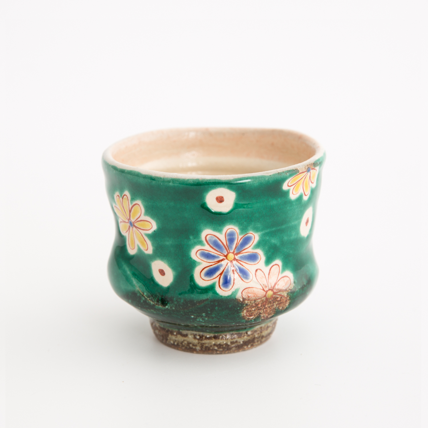 日本进口九谷瓷器-虚空藏窑雏菊系列九谷烧煎茶杯子 日本进口九谷瓷器-虚空藏窑雏菊系列九谷烧煎茶杯子