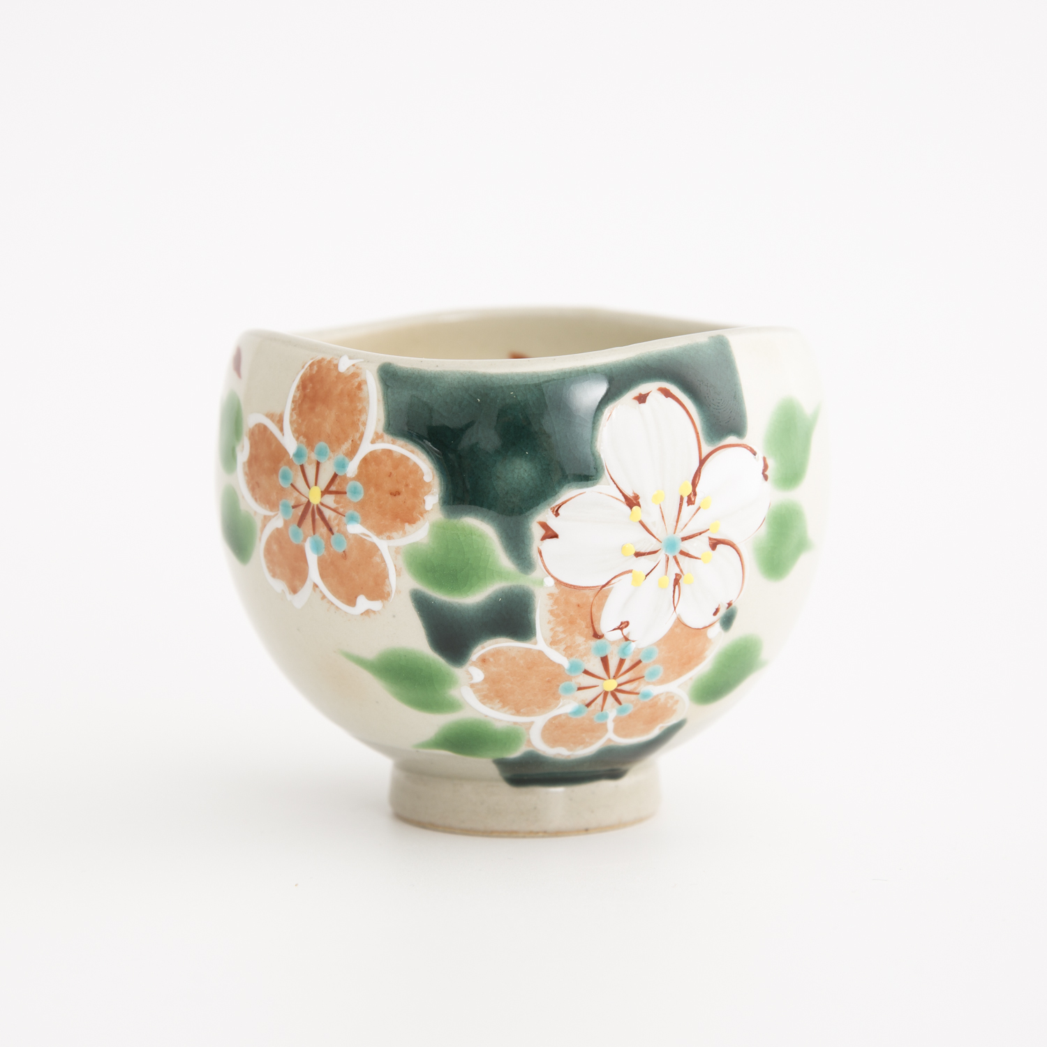 日本进口diy手工杯-虚空藏窑旭日樱花系列九谷烧手工杯