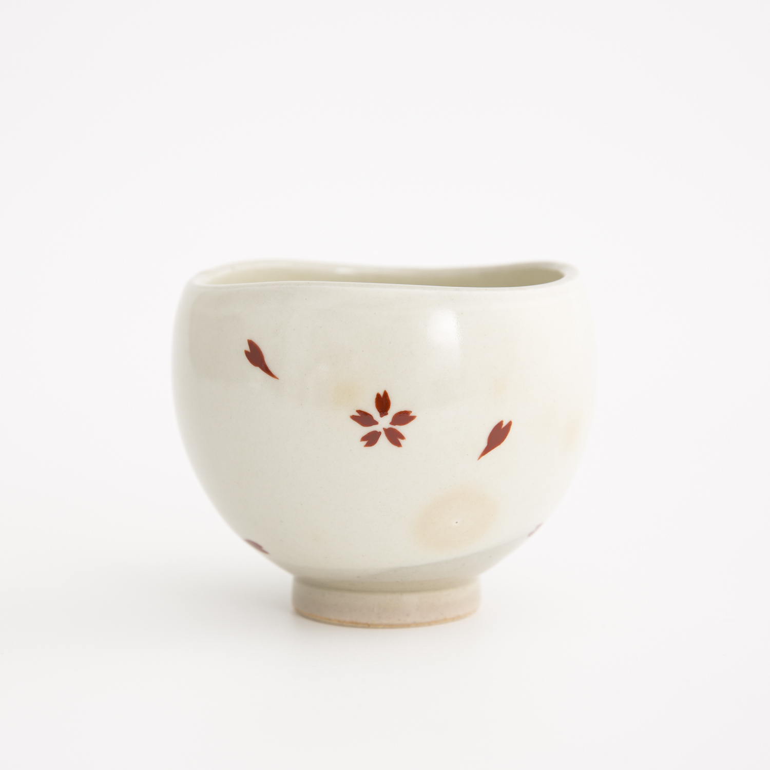 日本进口手工陶瓷杯子-虚空藏窑旭日樱花系列九谷烧手工杯