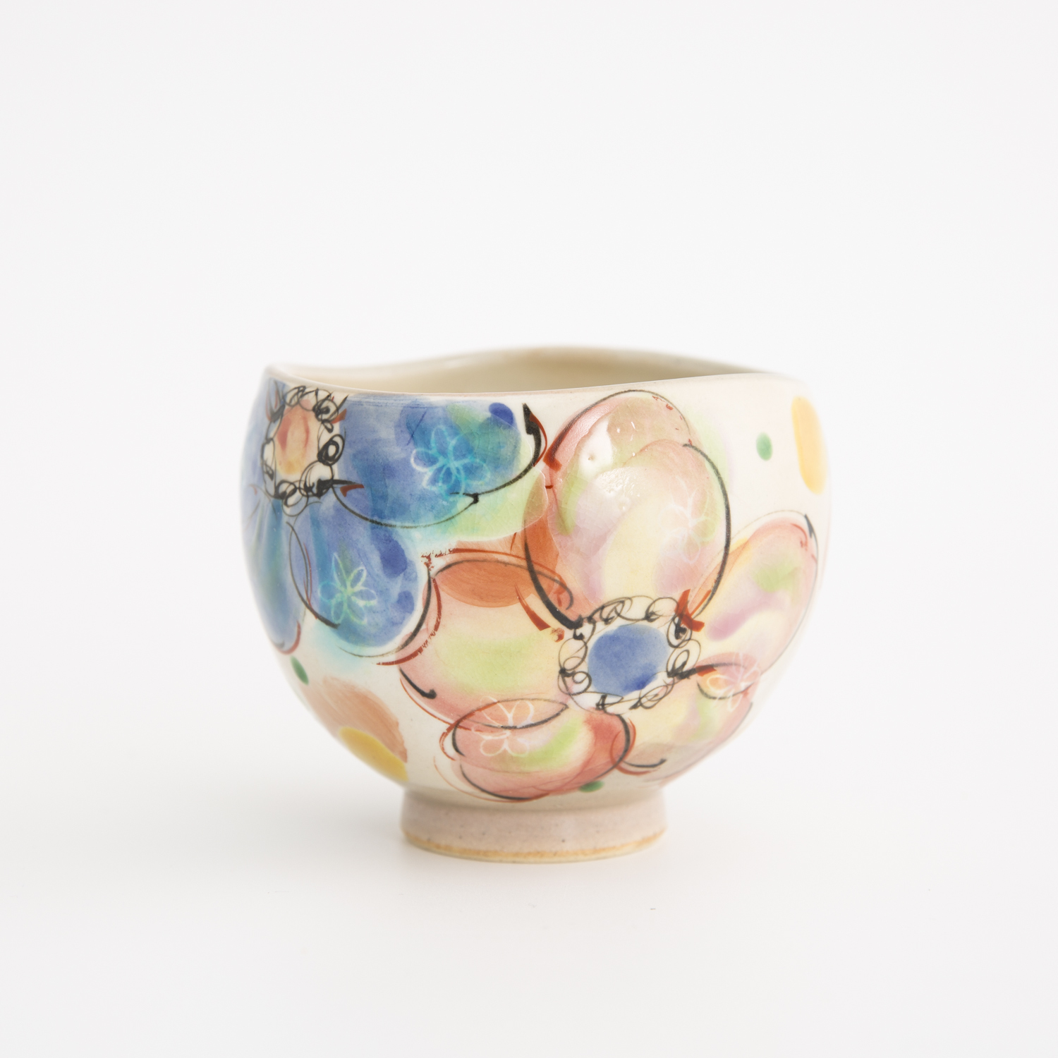 日本进口九谷烧-虚空藏窑风之舞语系列九谷烧手工杯