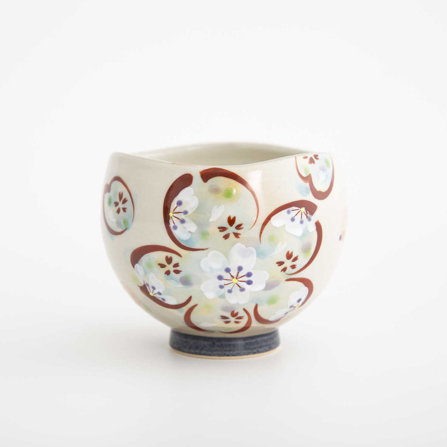 日本进口九谷烧陶瓷杯-虚空藏窑花恋系列九谷烧手工杯