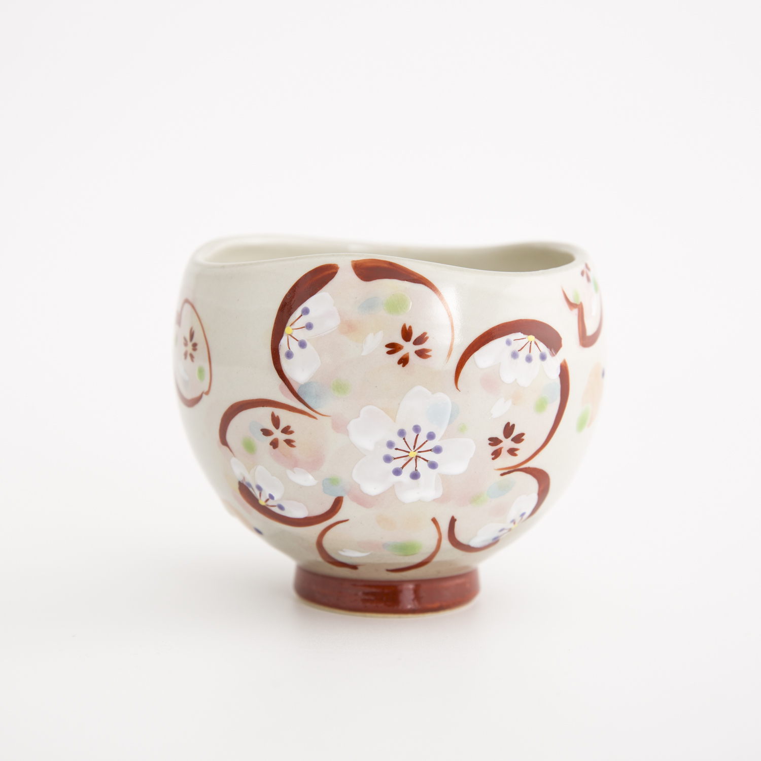 日本进口九谷烧茶杯-虚空藏窑花恋系列九谷烧手工杯