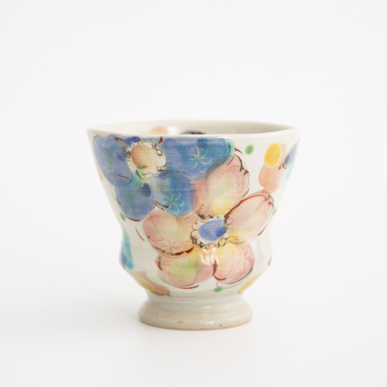 日本进口手工宽口杯-虚空藏窑风之舞语系列九谷烧手工宽口杯