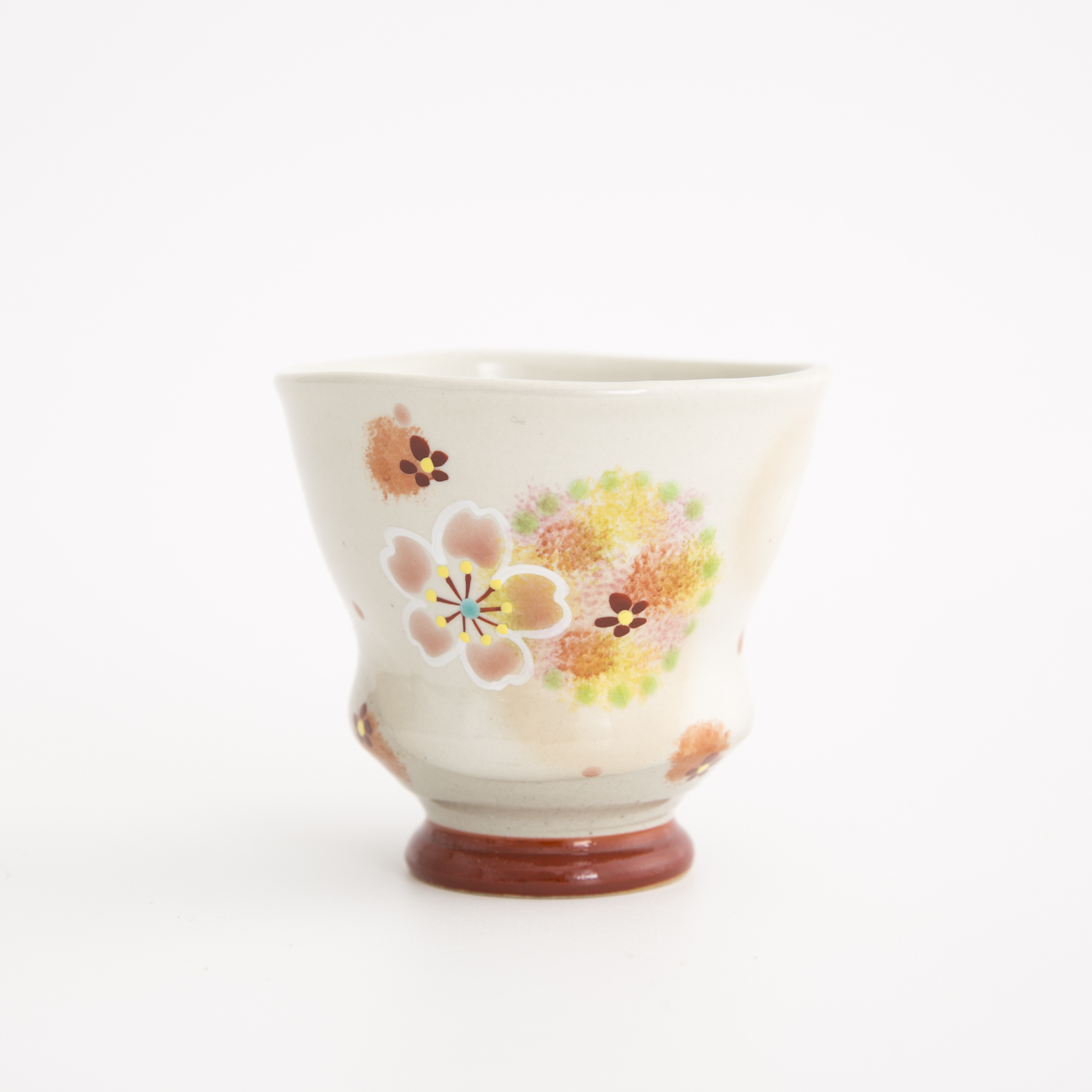 日本进口宽口杯-虚空藏窑花之小巷系列九谷烧手工宽口杯