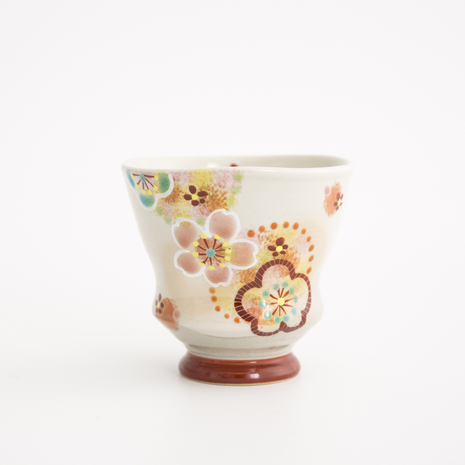 日本进口宽口杯-虚空藏窑花之小巷系列九谷烧手工宽口杯