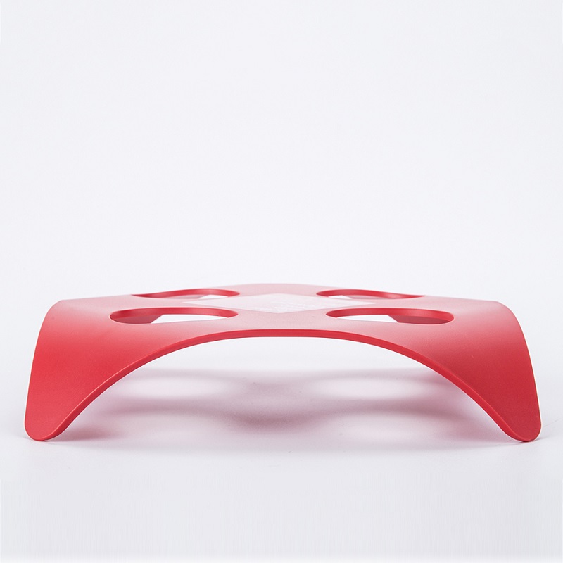 韩国进口塑料水杯架-HOLESPACE“杯子伴侣”四孔水杯架红色1个装