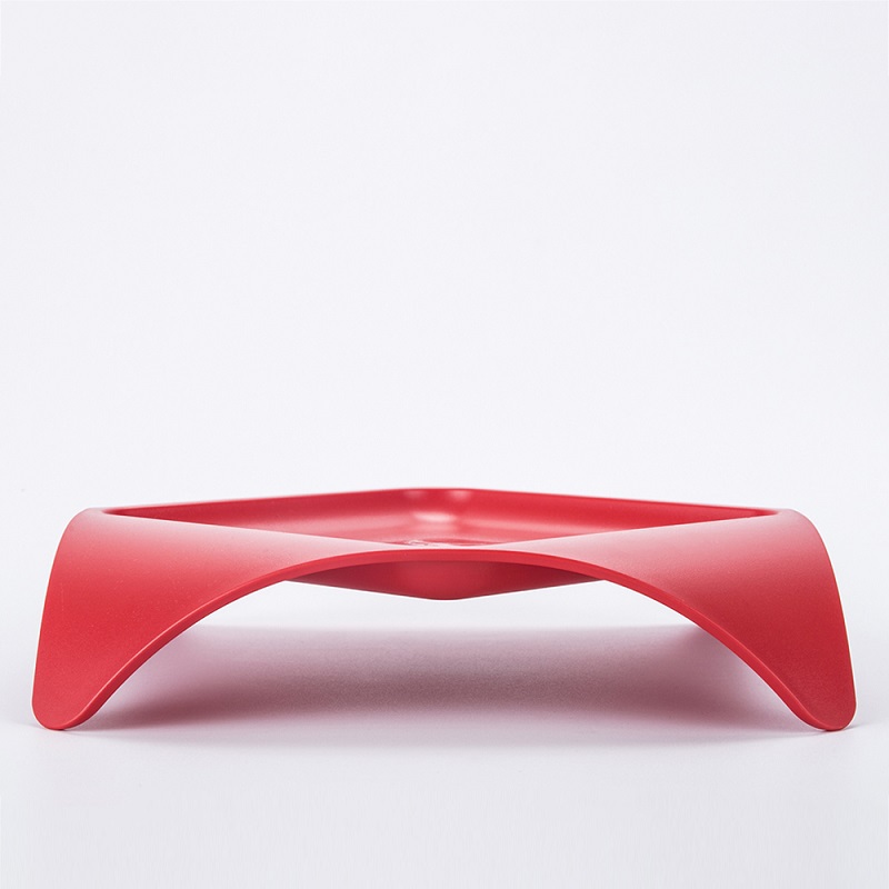 韩国进口食品零食盘-HOLESPACE“食物伴侣”系列零食托盘红色1个装