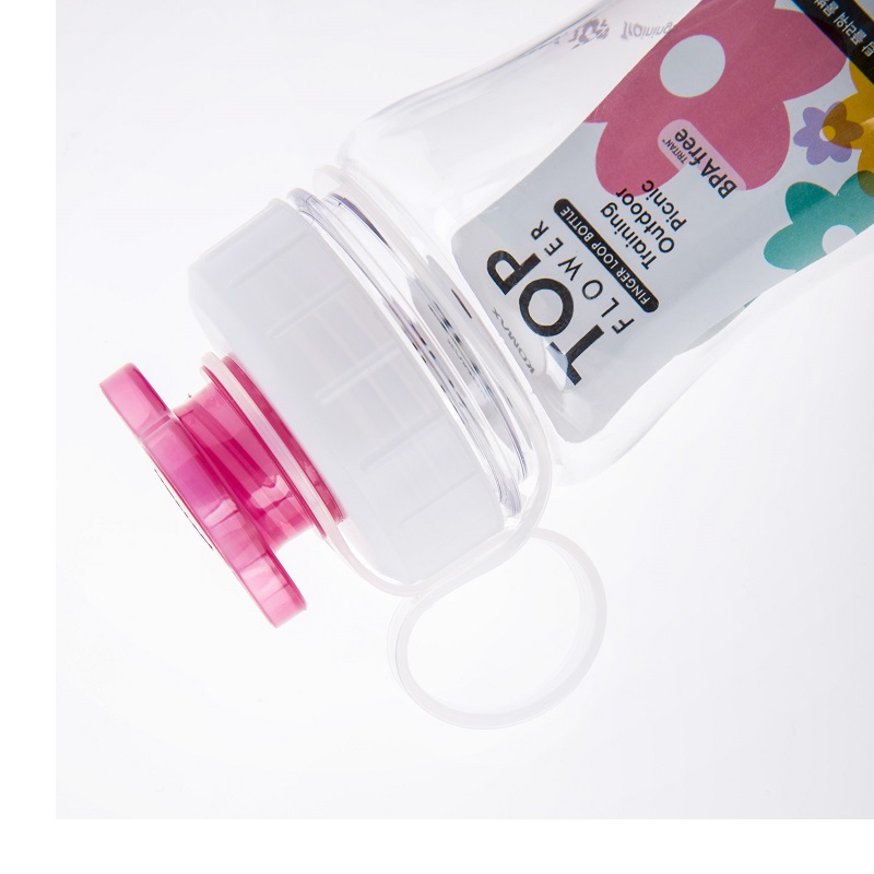 韩国进口户外水杯-韩国Komax TOP Flower bottle 450ml水杯透明