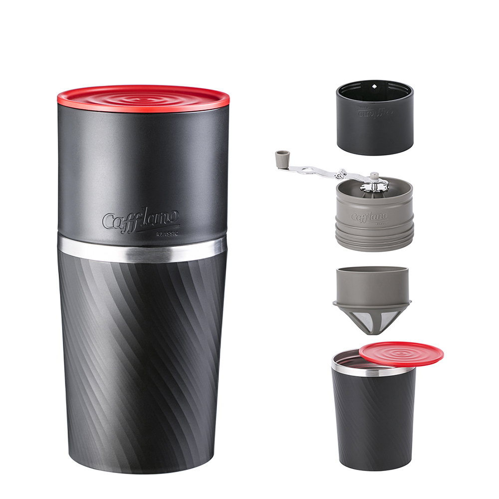 韩国进口多用咖啡机-CAFFLANO 4合1多用咖啡机(磨,制,冲,调)黑色1个装