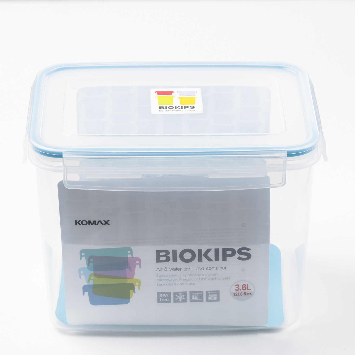 韩国进口超大保鲜盒-Komax BIOKIPS R42(3600ml)长方形保鲜盒