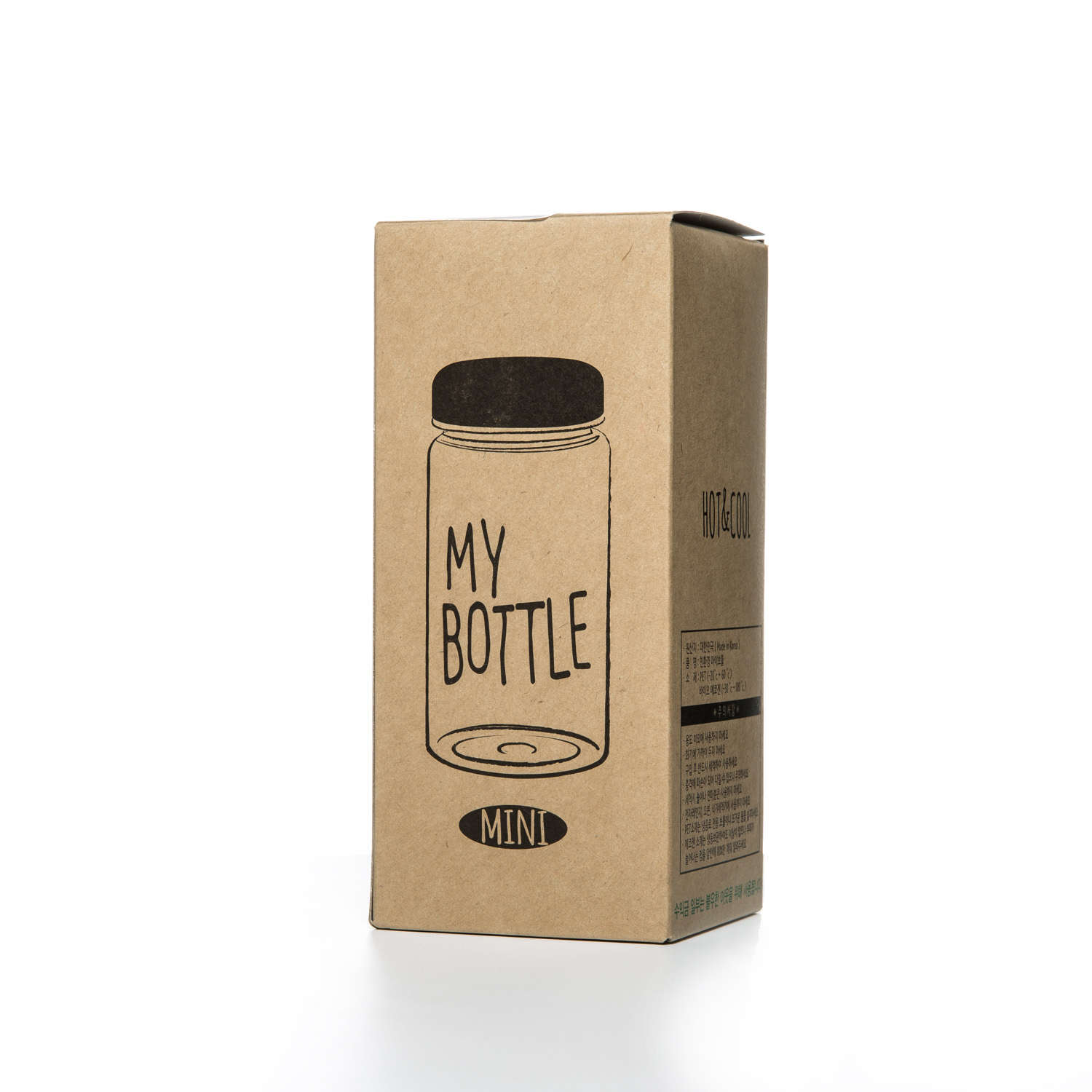 韩国进口聚酯杯子-Bottle Loman 350ML环保聚脂泡水杯棕盖1个