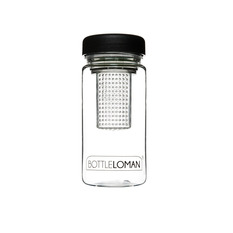 韩国进口泡水水杯-Bottle Loman 350ML环保聚脂泡水杯黑盖1个 韩国进口泡水水杯-Bottle Loman 350ML环保聚脂泡水杯黑盖1个