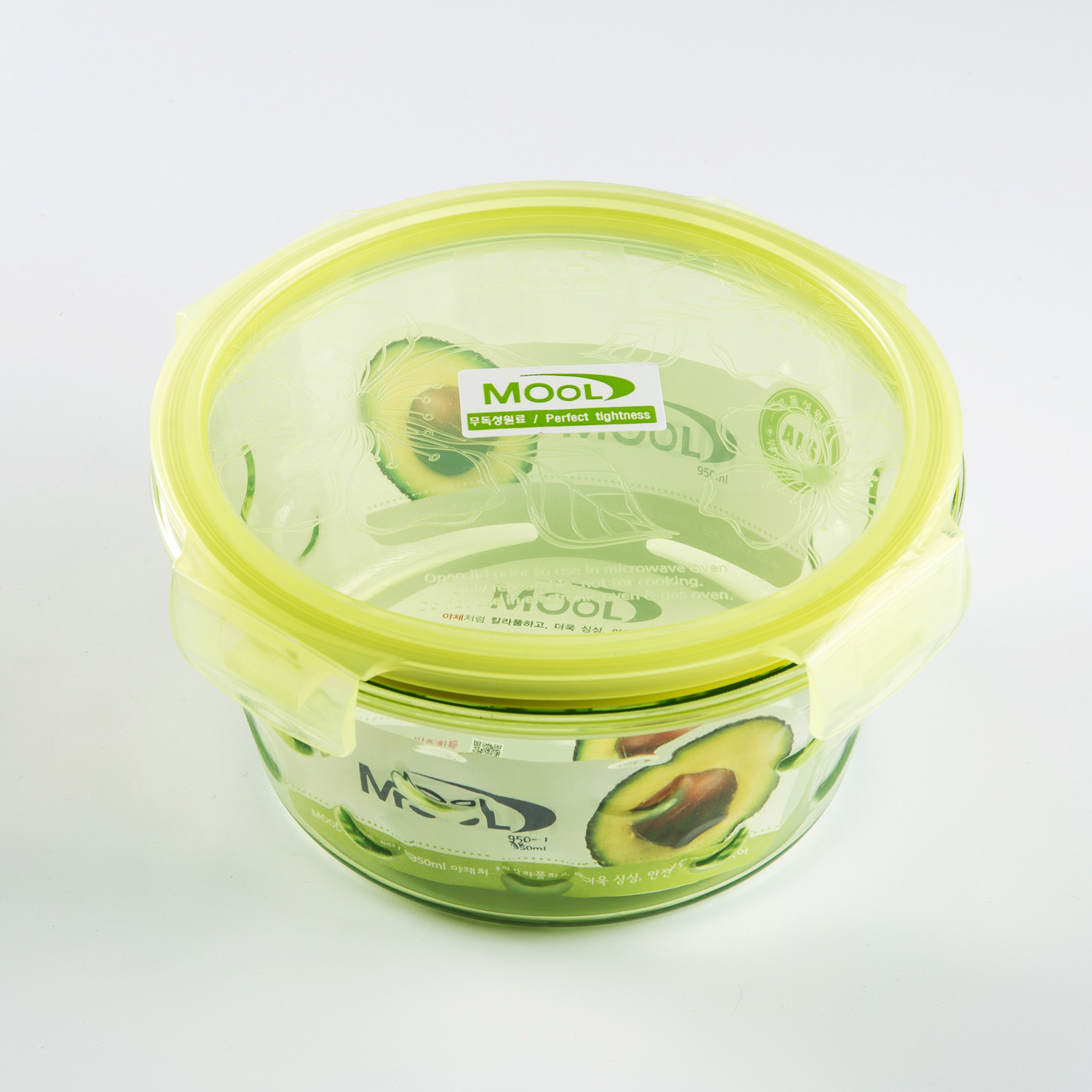 韩国进口树脂圆形保鲜盒-ALS品牌AS树脂食物保鲜盒950ML绿色1个装 韩国进口树脂圆形保鲜盒-ALS品牌AS树脂食物保鲜盒950ML绿色1个装