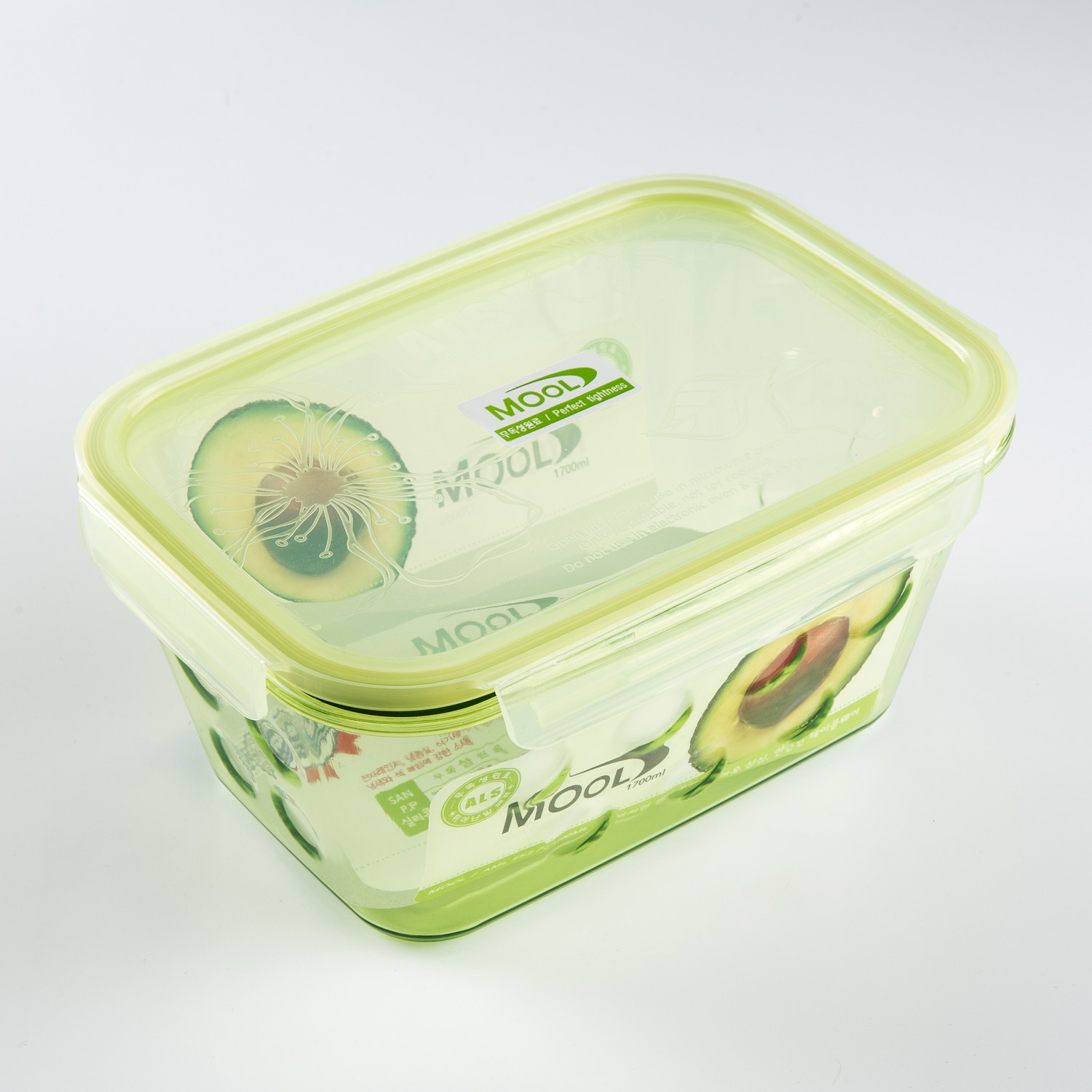 韩国进口树脂方形保鲜盒-ALS品牌AS树脂食物保鲜盒1700ML绿色1个装 韩国进口树脂方形保鲜盒-ALS品牌AS树脂食物保鲜盒1700ML绿色1个装