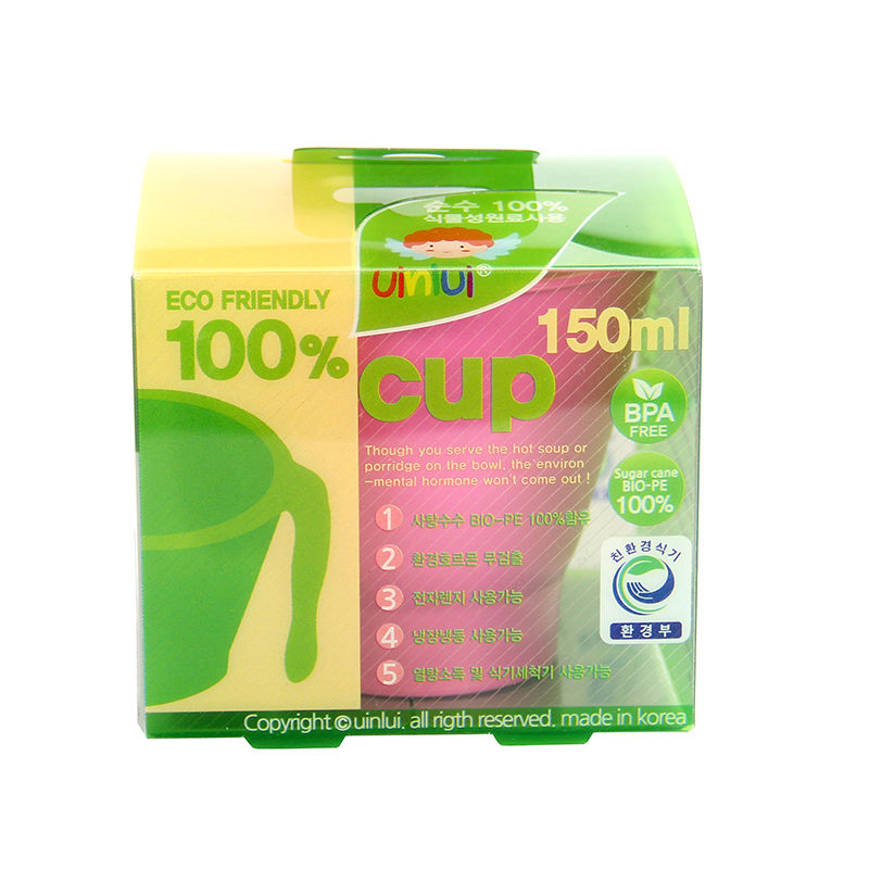 韩国进口可爱儿童餐具-uinlui天然甘蔗制成儿童餐具炫彩健康水杯