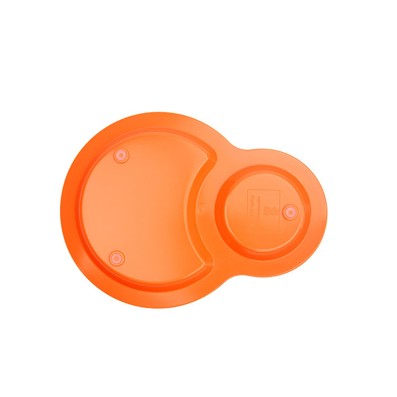 韩国进口婴儿餐具碗-uinlui天然甘蔗制成儿童餐具双格欢乐餐盘