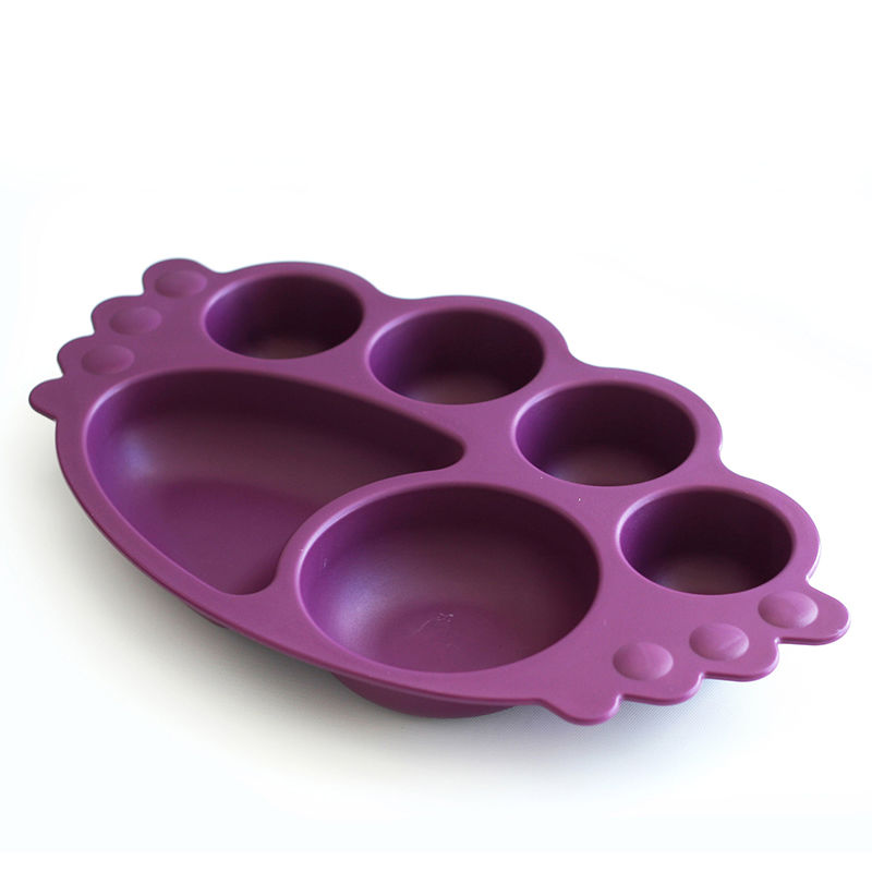 韩国进口儿童便携餐具-uinlui天然甘蔗制成儿童餐具天使多格餐盘 - 儿童便携餐具