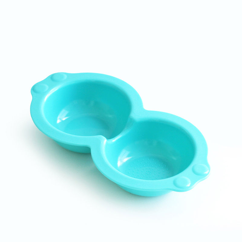 韩国进口儿童可爱餐具-uinlui天然甘蔗制成儿童餐具炫彩双格碗 - 儿童可爱餐具