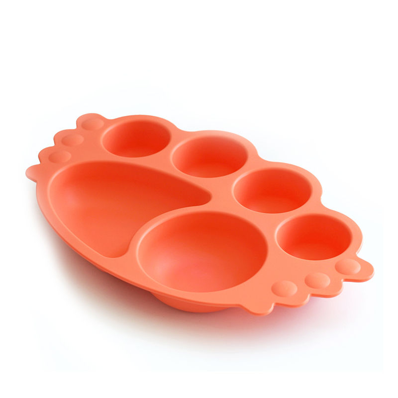 韩国进口宝宝用餐具-uinlui天然甘蔗制成儿童餐具天使多格餐盘 - 宝宝用的餐具