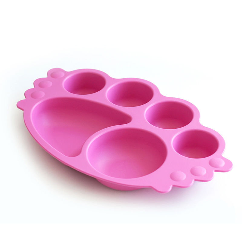 韩国进口儿童多格餐盘-uinlui天然甘蔗制成儿童餐具天使多格餐盘 - 宝宝餐具图片