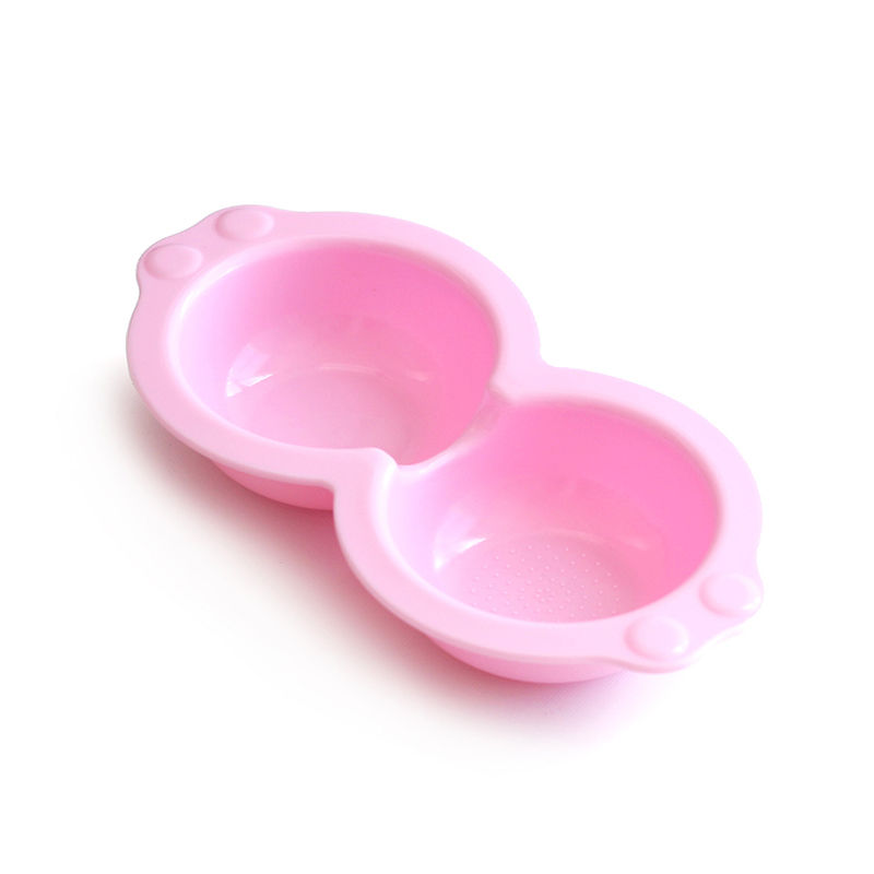 韩国进口儿童玉米餐具-uinlui天然甘蔗制成儿童餐具炫彩双格碗 - 儿童玉米餐具