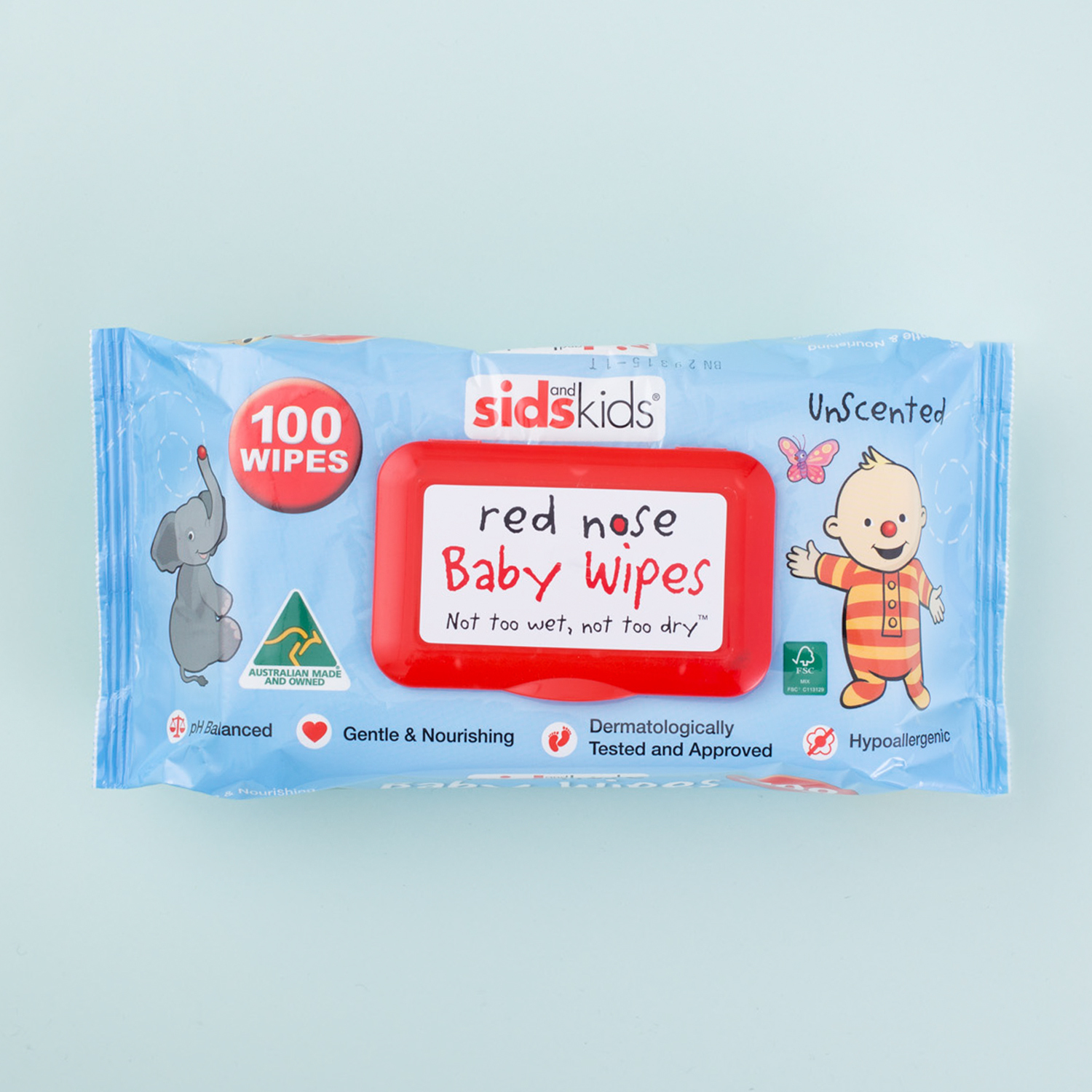 澳大利亚进口儿童湿巾-RedNose红鼻子宝宝无香型湿巾