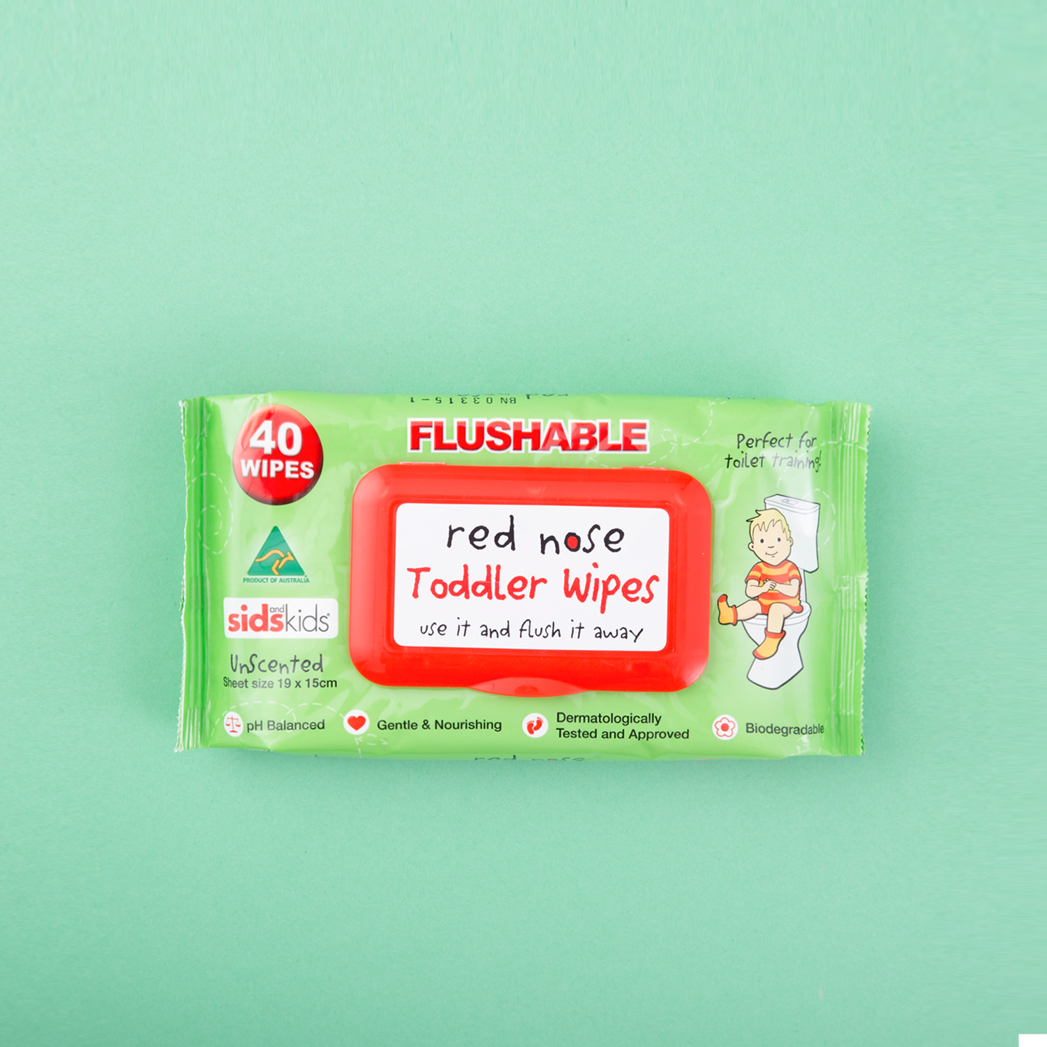 澳大利亚进口婴儿pp湿巾-RedNose红鼻子宝宝可冲厕型湿巾