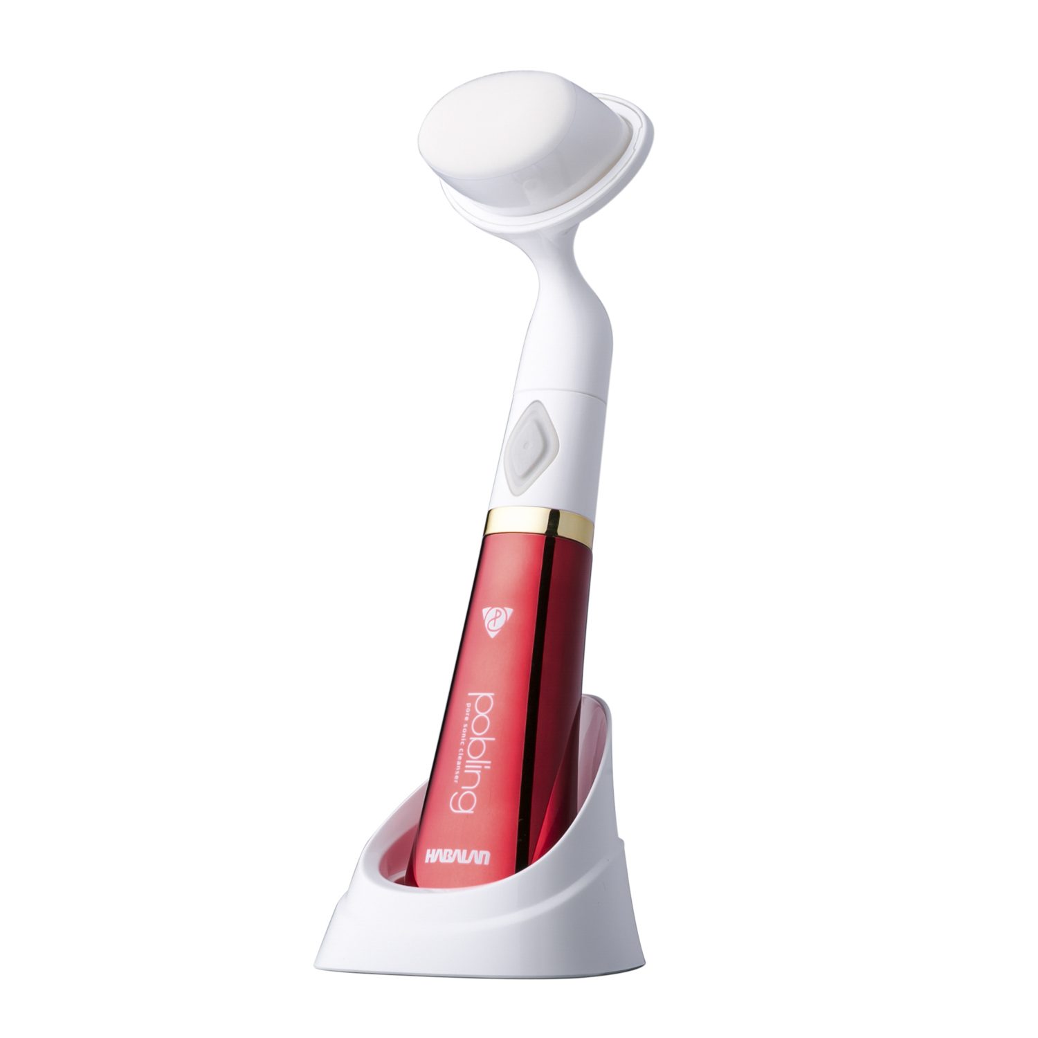 韩国进口洁肤仪-POBLING第六代刷头可替换振动洁面仪红白色 韩国进口洁肤仪-POBLING第六代刷头可替换振动洁面仪红白色