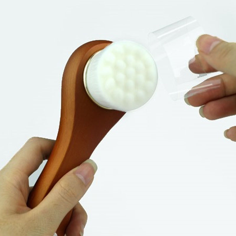 韩国进口洗脸刷-flalia实木柄3维立体极细软毛毛孔刷洗脸刷