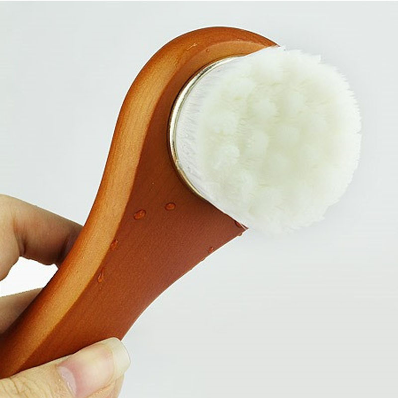 韩国进口洗脸刷-flalia实木柄3维立体极细软毛毛孔刷洗脸刷