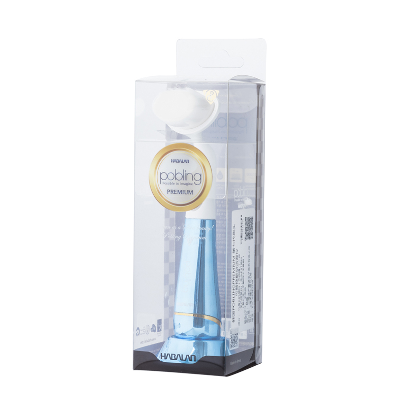 韩国进口洁面仪-POBLING第七代刷头可替换振动洁面仪蓝-白色