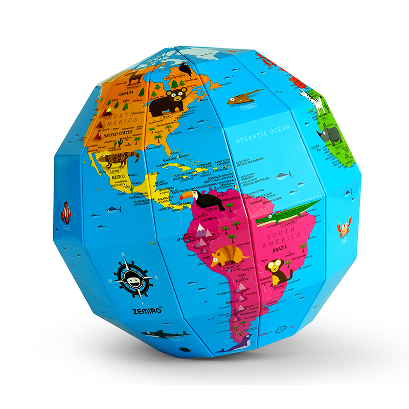韩国进口工艺品摆件-zemiro韩纸儿童动物世界地球仪 韩国进口工艺品摆件-zemiro韩纸儿童动物世界地球仪